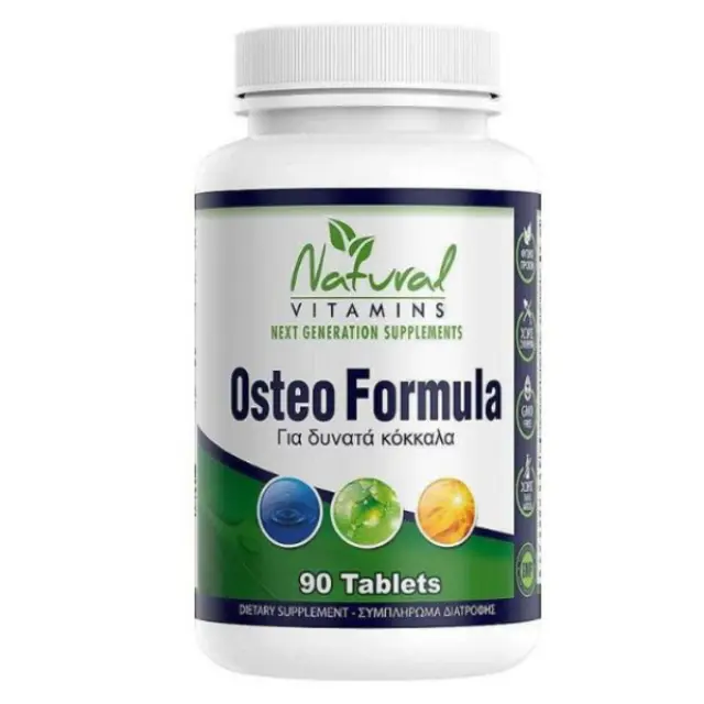 Natural Vitamins Osteo Formula Συμπλήρωμα για την Υγεία των Οστών 90 ταμπλέτες