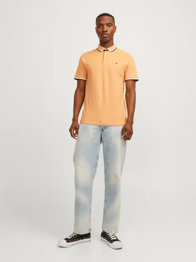 JJEPAULOS POLO SS NOOS Apricot Ice