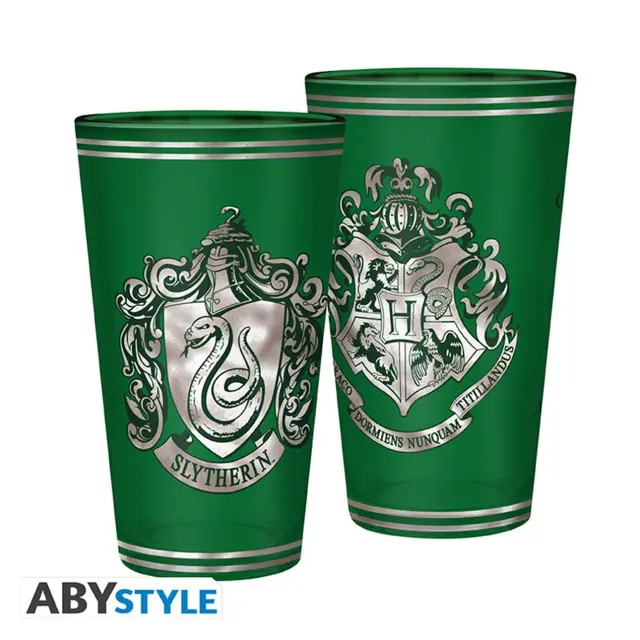 Ποτήρι γυάλινο HARRY POTTER - Premium Large Glass - 400ml - Slytherin ABYVER207