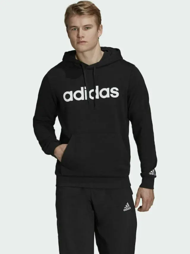 Adidas Hoodie Essentials Linear Black GK9064 - XL