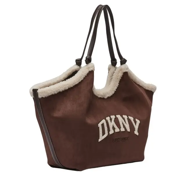 Γυναικεία Τσάντα Ώμου DKNY Paula Lg Tote R63ACE48-CBE Καφέ σκούρο Καφέ - One Size 2