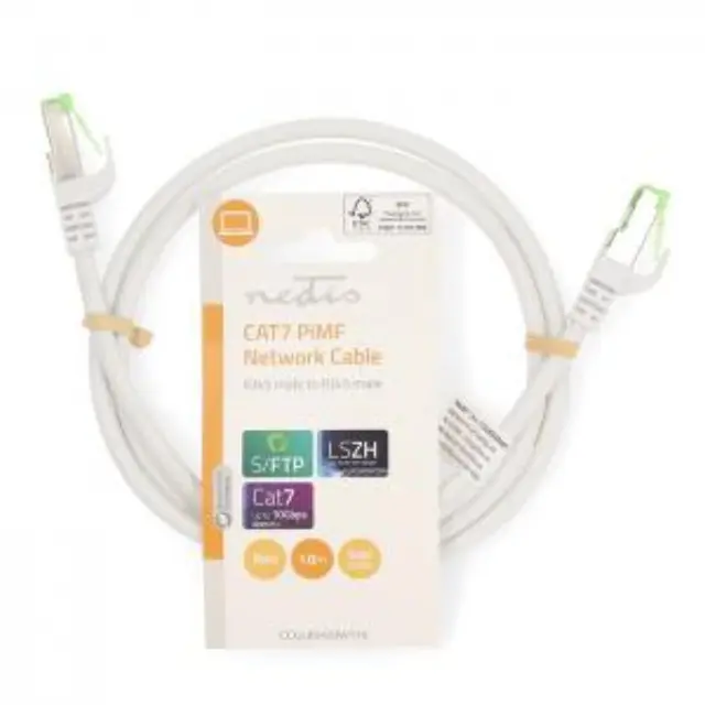 Καλώδιο δικτύου CAT 7, S/FTP, 1.00m σε λευκό χρώμα. 3