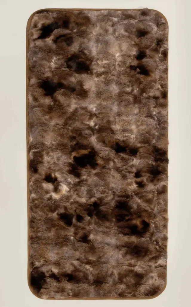 Χαλί αντιολισθητικό 60x140 Kora Dark Borwn Γούνινο nima