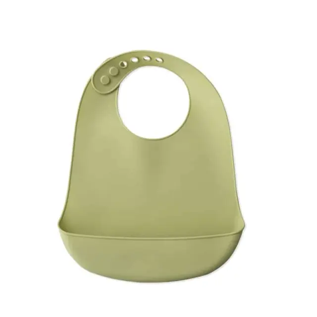 Interbaby Σαλιάρα Σιλικόνης Olive Green SI002-74