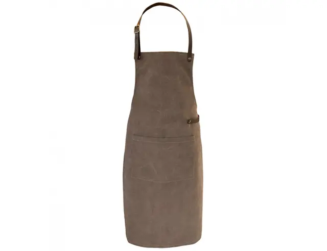 Ποδιά Λαιμού από Καμβά Doxx Amsterdam Washed Canvas Apron με ρυθμιζόμενα λουράκια και διαστάσεις 82x66cm - BrownC.AP-001-BROWN