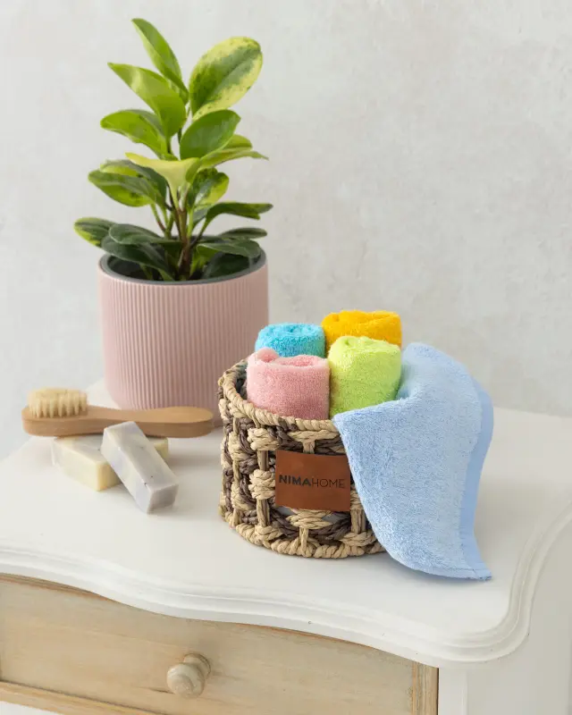 Nima Home Καλαθάκι με 5 τεμάχια Λαβέτες - Bamboo Touch
