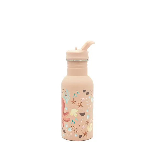 Sassi Ανοξείδωτο Παγούρι με Καλαμάκι 500ml Slurpy The Octopus 3