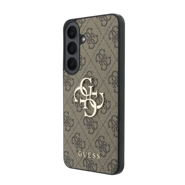 Guess PU 4G Metal Logo Case for Samsung Galaxy S26 FE Brown 2