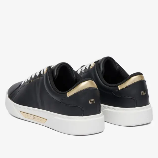 Γυναικεία Δερμάτινα Sneakers Tommy Hilfiger FW0FW09019-BDS Μαύρα Μαύρο - 39 3