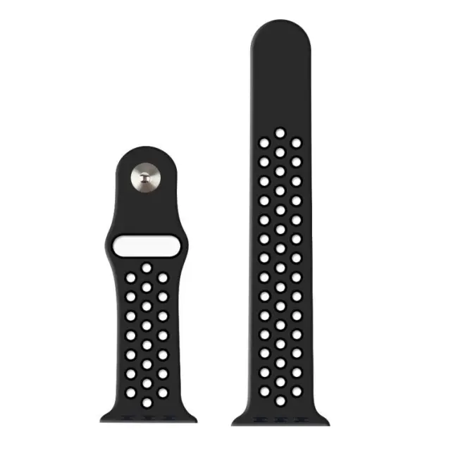 Λουράκι Σιλικόνης Nike για Apple Watch 44/46/45/49mm (Grey Black) OEM 3