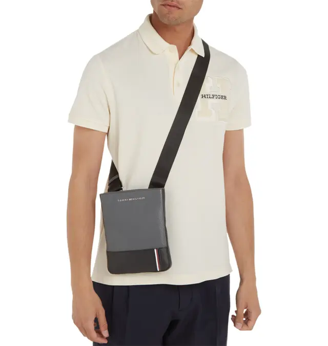 Τσάντα TOMMY HILFIGER 12450 TH Central Flat Γκρι 2