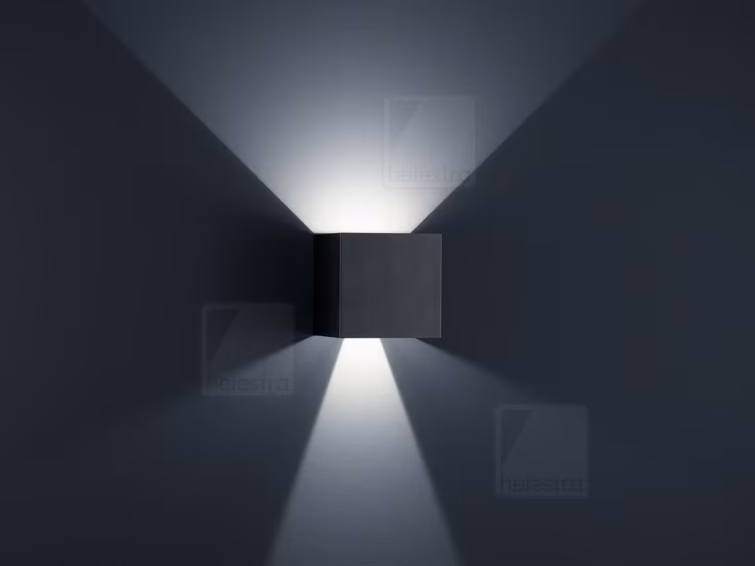 Απλίκα Τοίχου LED SIRI44 7W Μαύρη Ματ IP54 με Φωτισμό Πάνω & Κάτω Μαύρο