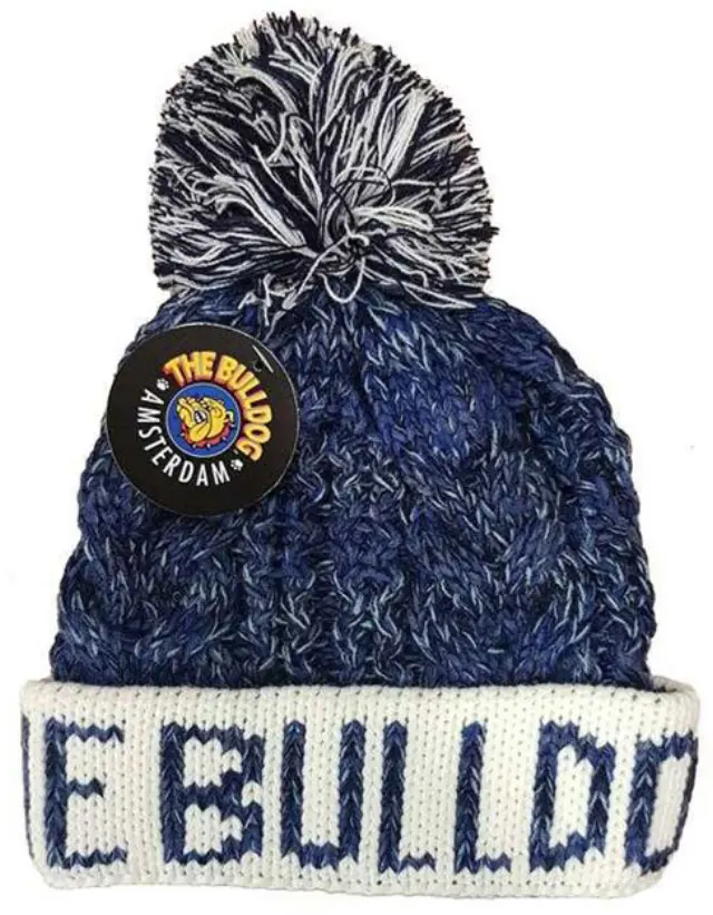 The Bulldog Amsterdam Σκούφος - Winter Beanie Blue White - One size