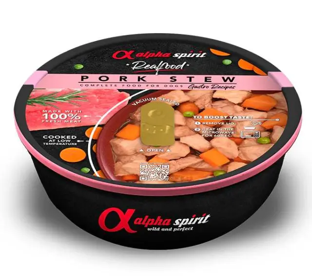 Alpha Spirit Real Dog Food Μαγειρευτό Με Χοιρινό 280gr Μονόχρωμο