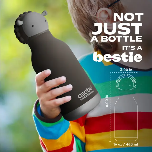 ASOBU Παγούρι Ανοξείδωτο Bestie - Black Sheep 460 ml 2