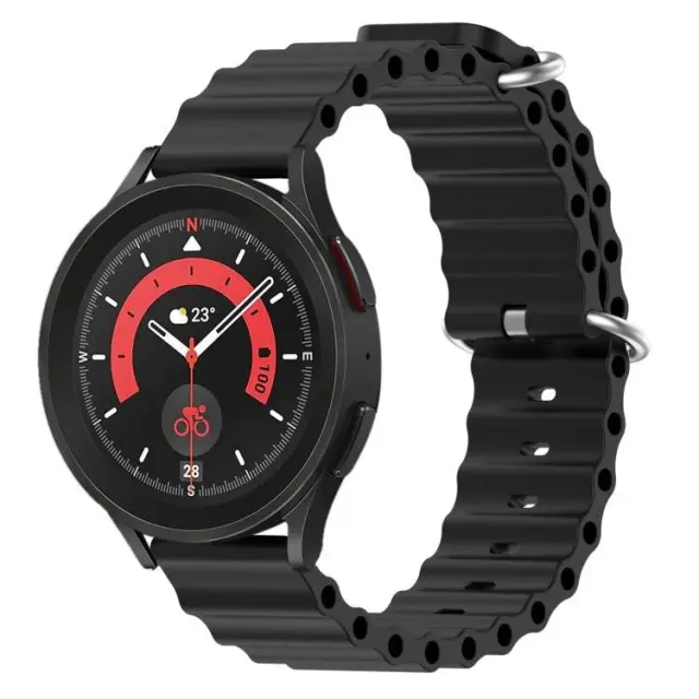 Ocean Style Λουράκι για Smartwatch 20mm-Black OEM