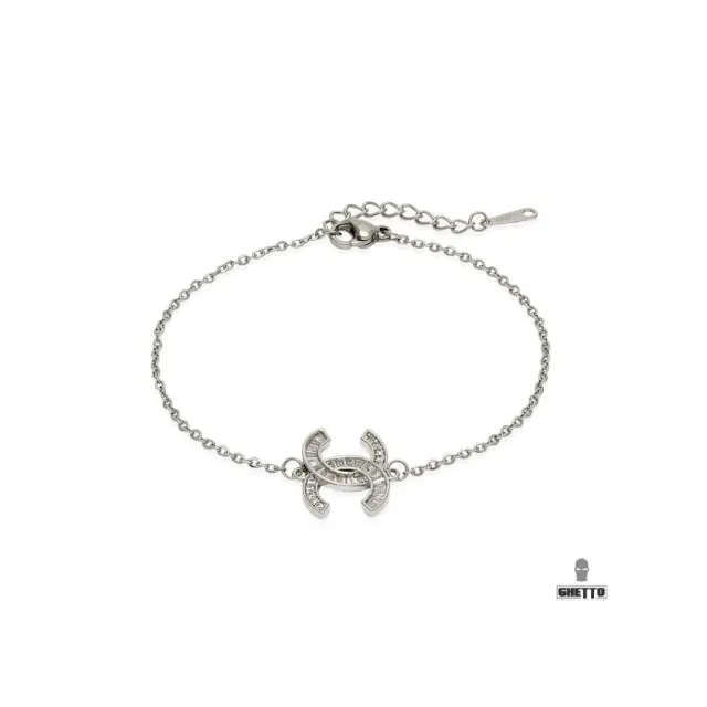 Ghetto Famous Brand Double C Pendant Bracelet For Women