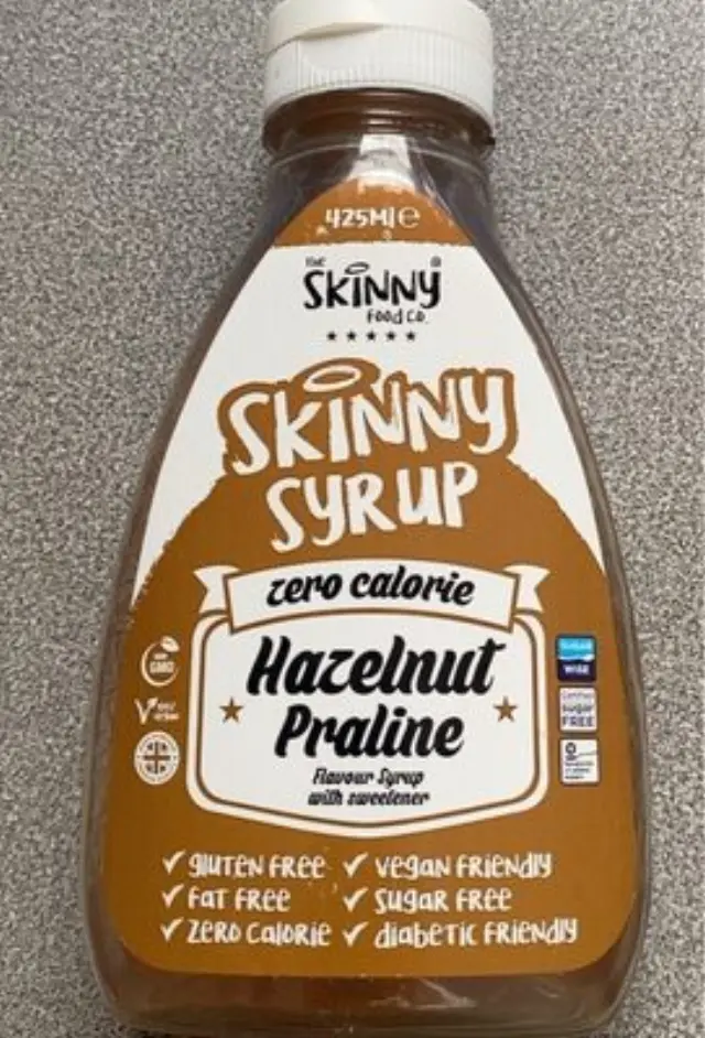 Zero Calorie Sugar Free Syrup Hazelnut Praline 425ml The Skinny Food Co