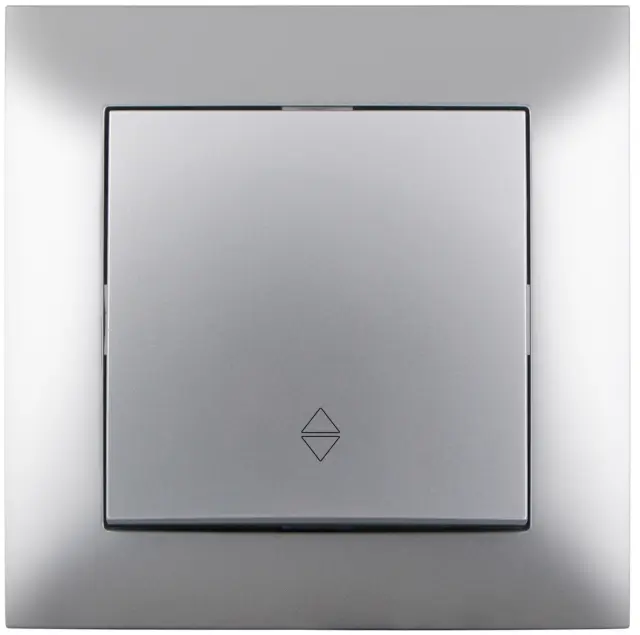 Entac 106 Arnold Recessed alternative wall switch Silver 15.005.0098