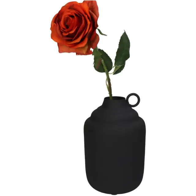 Βάζο Μαύρο Μέταλλο 13x13x19.5cm 3