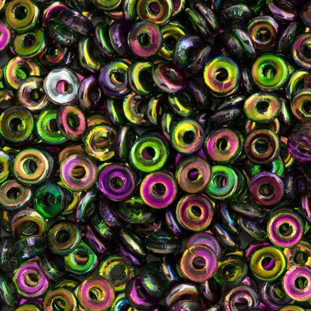 Χάντρα Czech O Beads 3.8mm - Magic Green ~7gr