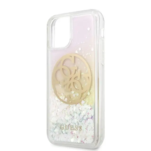 Guess Glitter Circle Back Cover Πλαστικό Χρυσό (iPhone 11 Pro Max)