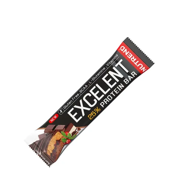 Nutrend Excelent Protein Bar Double Chocolate & Nougat & Cranberry, 1 Bar
