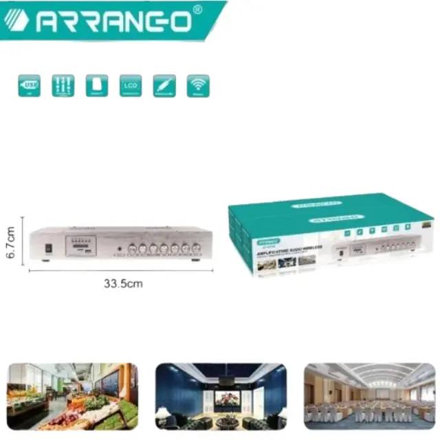 Arrango Ασύρματος Ενισχυτής Ήχου 80W AC48756 2