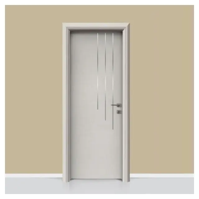 Πόρτα εσωτερική laminate με inox στοιχεία σχέδιο 215