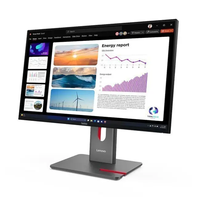 Lenovo ThinkVision P24Q-40 IPS Monitor 23.8" QHD 2560x1440 με Χρόνο Απόκρισης 6ms GTG 2