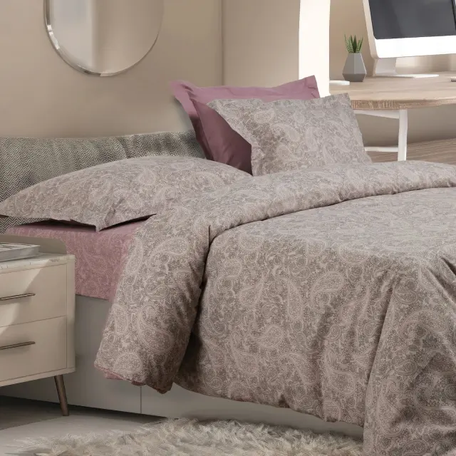 Das Home Παπλωματοθήκη σετ υπέρδιπλη Casual 5438 Grey-Lilac