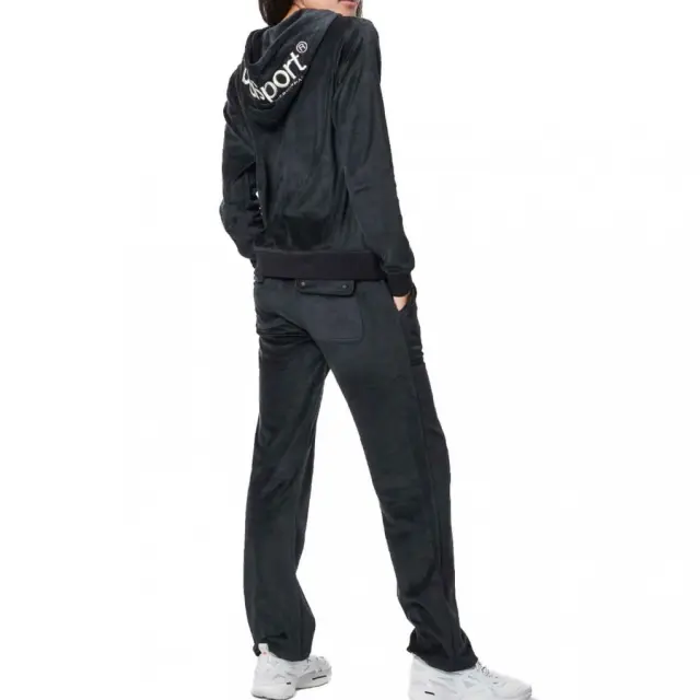 Body Action Velour Γυναικεία Ζακέτα Φούτερ Βελουτέ με Κουκούλα 071417-BLACK - L 2