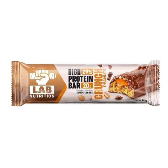 Lab Nutrition Crunch Protein Bar Peanut Φιστίκι Μπάρα Πρωτεΐνης, 70g