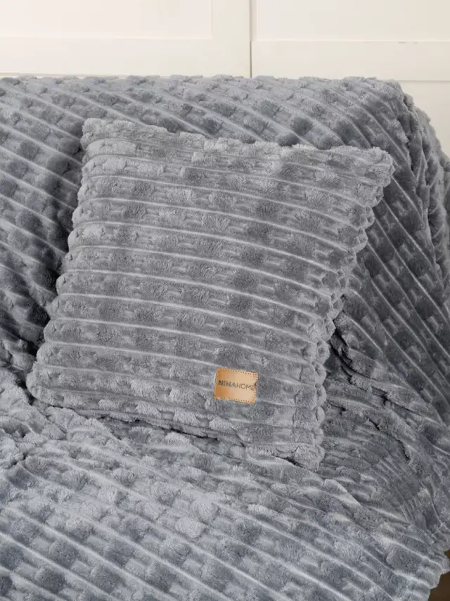 Διακοσμητική Μαξιλαροθήκη Savara - Dark Gray Γκρι Μαξιλαροθήκη 45x45