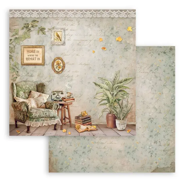Χαρτιά scrapbooking 10τεμ, 20.3×20.3cm Stamperia, Golden Harmony 3