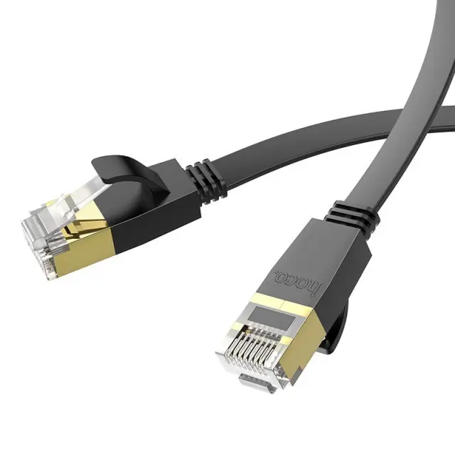 Καλώδιο Δικτύου Hoco US07 General Pure Copper Cat 6 UTP Πλακέ Καλώδιο 1Gbps 20m Μαύρο 3