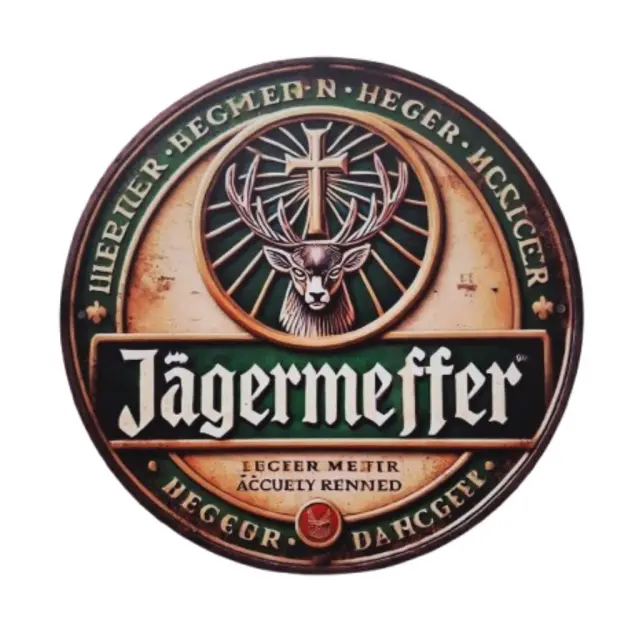 Μεταλλική Πινακίδα Στρογγυλή Jagermeffer 20cm