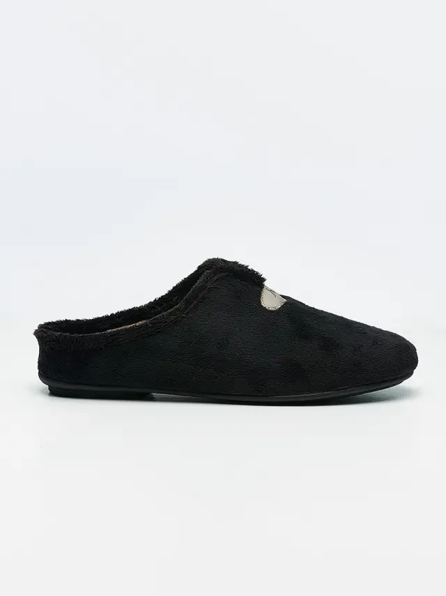 Comodos Παντόφλες Γυναικείο ύφασμα Μαύρο VUL/91025 NEGRO 2