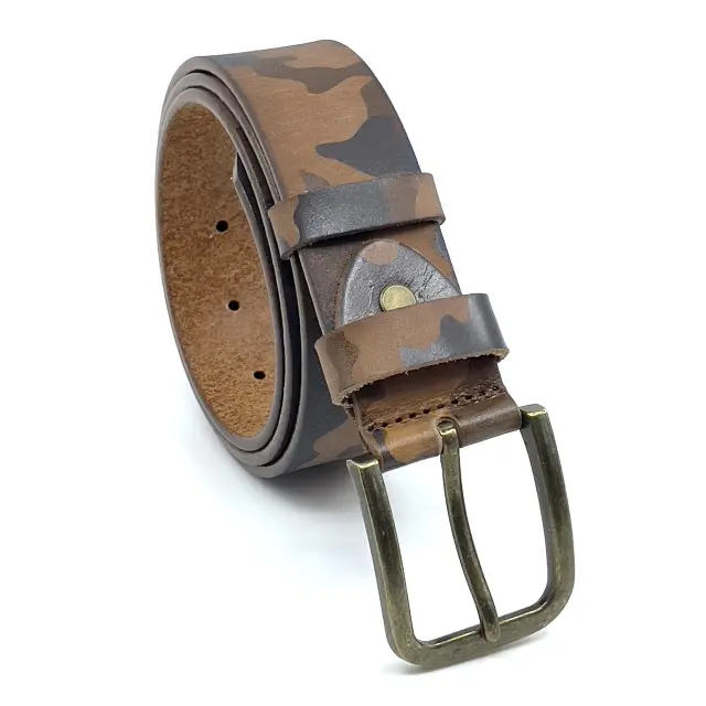 Camouflage Δερμάτινη Ζώνη Full Grain 4 cm 2