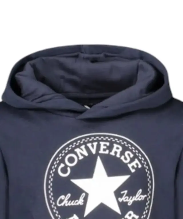 Converse - Παιδικό Φούτερ Unisex Με Κουκούλα 8CC858-695 Μπλε Ναυτικό - 6 ετών 3