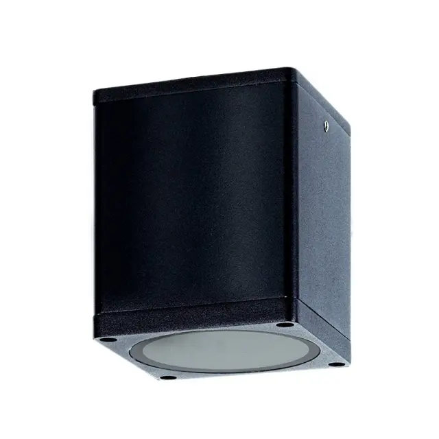 GU10 SQUARE CEILING LUMINAIRE 230V AC BLACK IP65 GU10 MAX.35W / LG2401GU10B