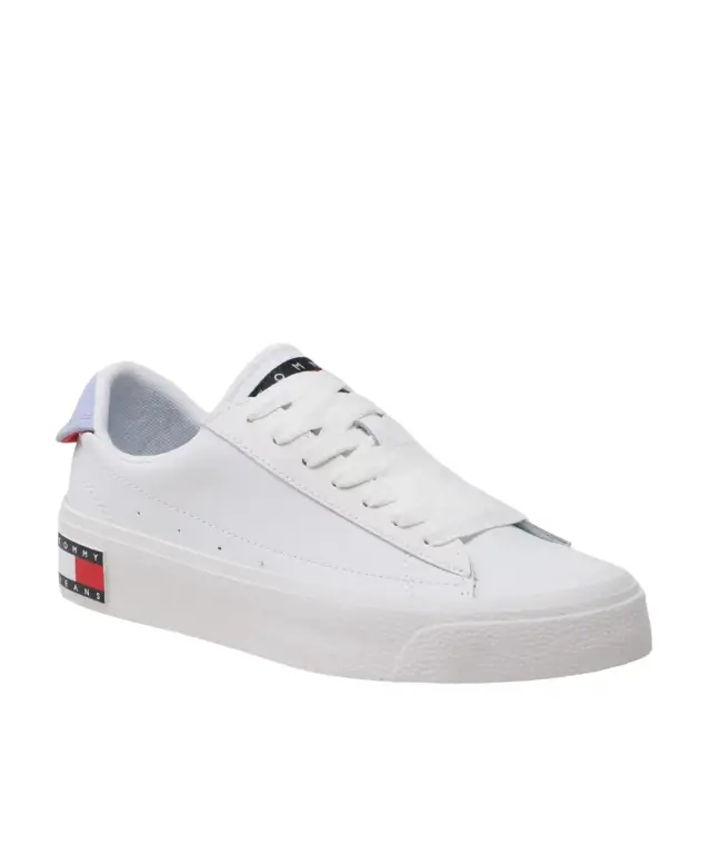 Tommy Hilfiger - Γυναικεία Sneakers Vulcanized Leather EN0EN02030-0K4 Λευκό 3
