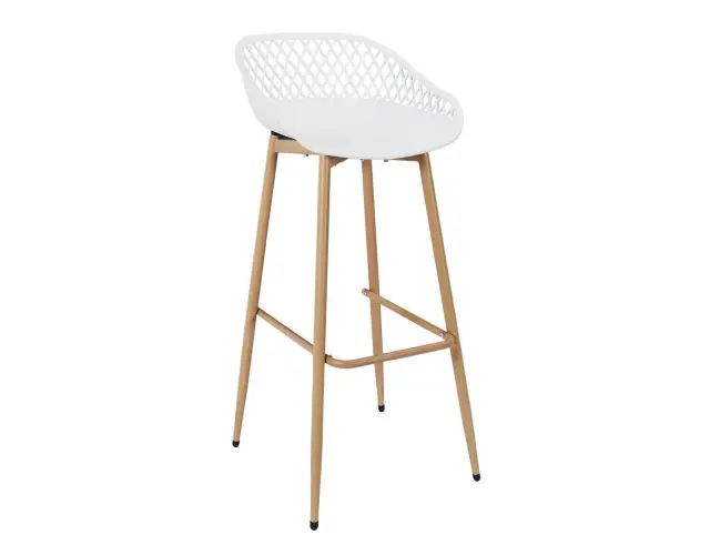 Σκαμπό μπαρ Malaga Home Deco Factory με διαστάσεις 45.5x47.6x88cm - White HDO7285 3