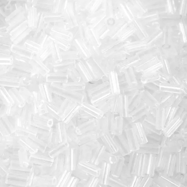 Χάντρα Glass Bugles Transparent Clear 5mm - 25gr