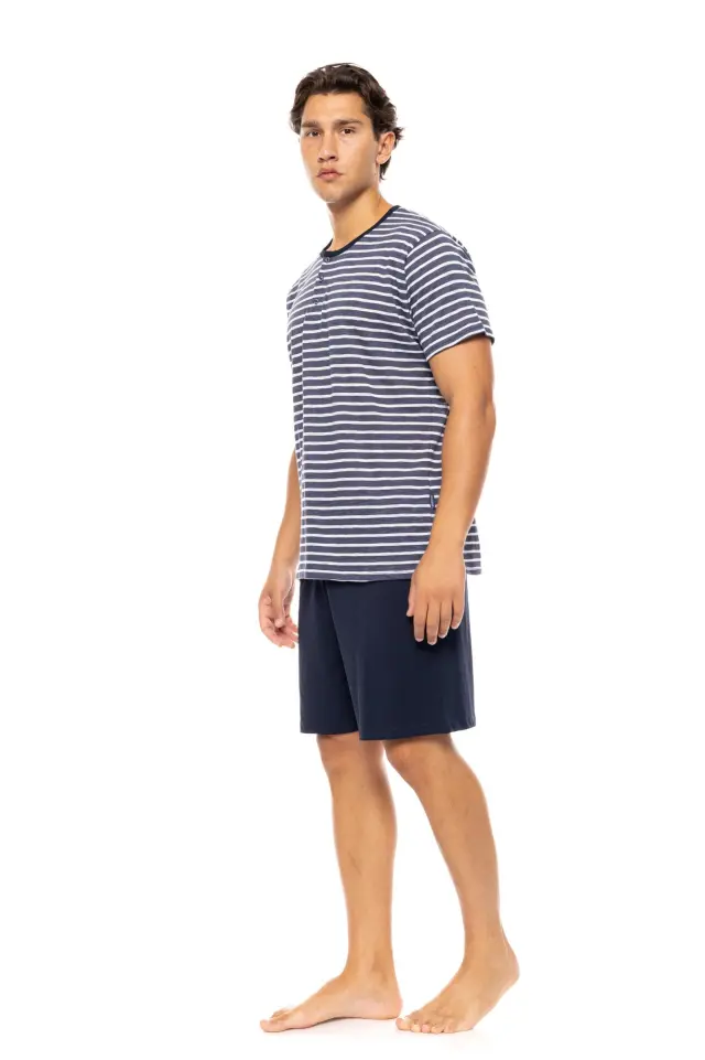 S-M587 - Type - PYJAMA 3PCS BLUE LINEAR - L 2