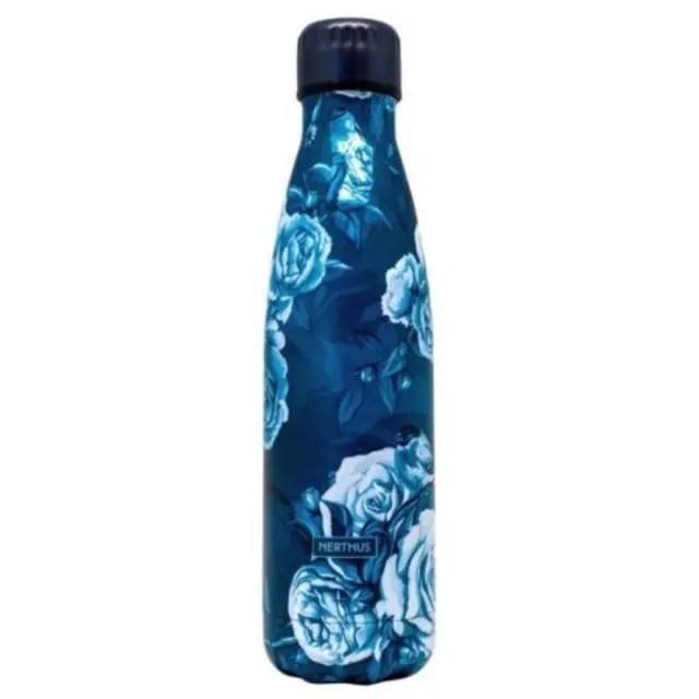 Nerthus Ανοξείδωτο μπουκάλι (θερμός) 500ml: Blue Rose