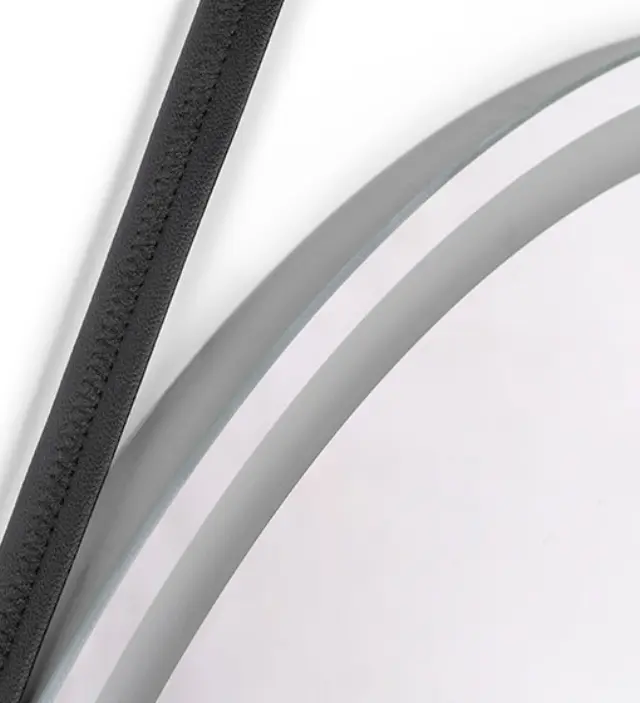 ΚΑΘΡΕΦΤΗΣ ΜΠΑΝΙΟΥ FOCCO MIA STRAP ΜΕ ΣΧΟΙΝΙ & ΦΩΤΙΣΜΟ LED Φ-600ΜΜ 3