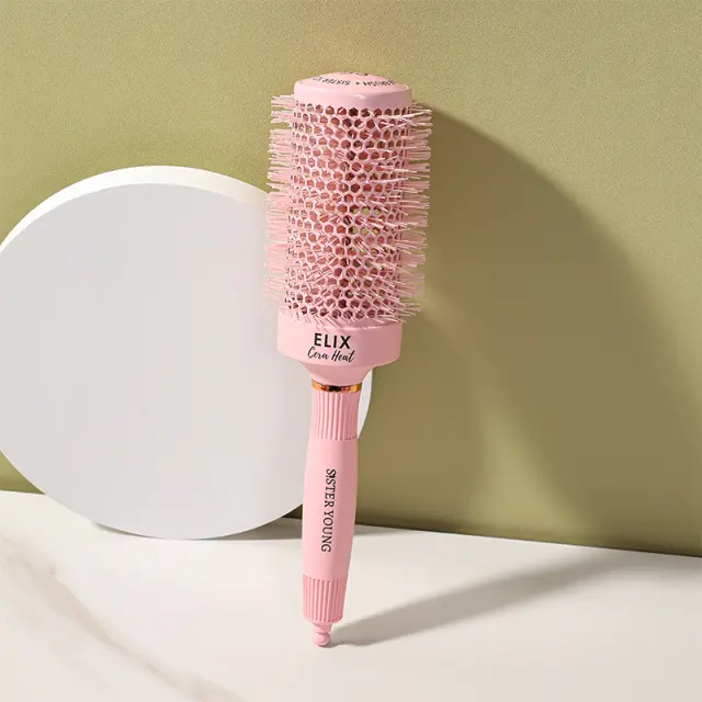 Sister Young Round Hair Brush Elix Cera Heat Pink 53mm 2