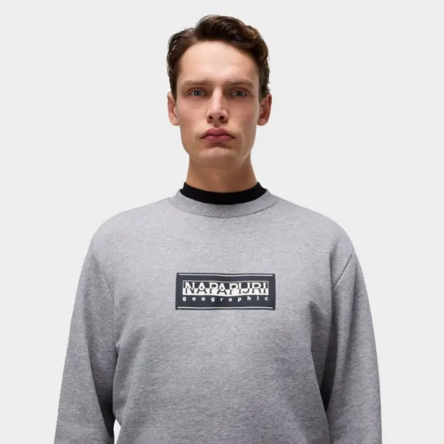 Napapijri - Ανδρική Μπλούζα Φούτερ B-Box Logo NP0A4I1A-160 Γκρι - 3XL