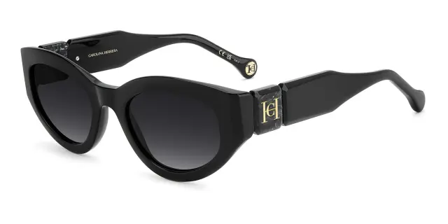 Carolina Herrera Unisex Γυαλιά Ηλίου με Μαύρο Σκελετό και Μαύρο Φακό HER 0370/S 807/9O